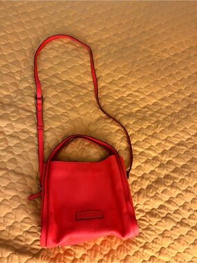 American Leather Chili Red Tripe ELeather Crossbody Bag - Classic Everyday Style